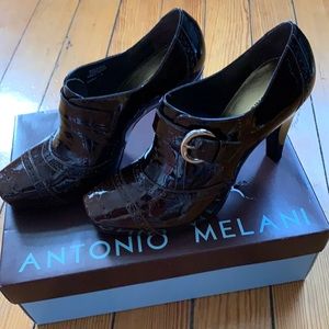 Antonio Melani Patent leather square toe Stormy219 platform shoes NWT